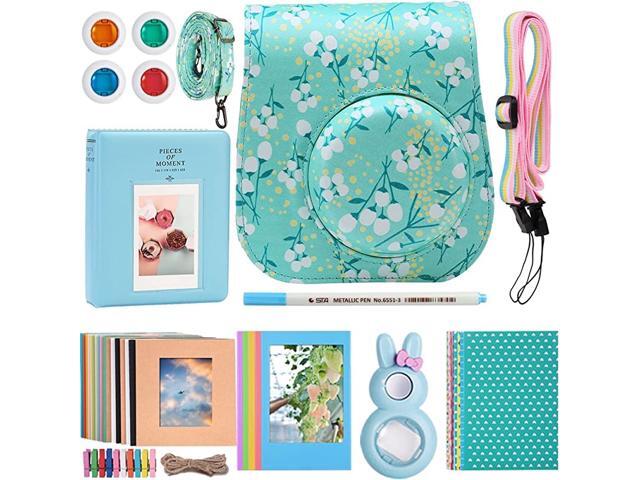 Instant Camera Accessories Bundle Compatible for Fujifilm Mini 9 Mini 8+ Mini 8 Instant Film Camera Includes Camera Case Album Frame Stickers