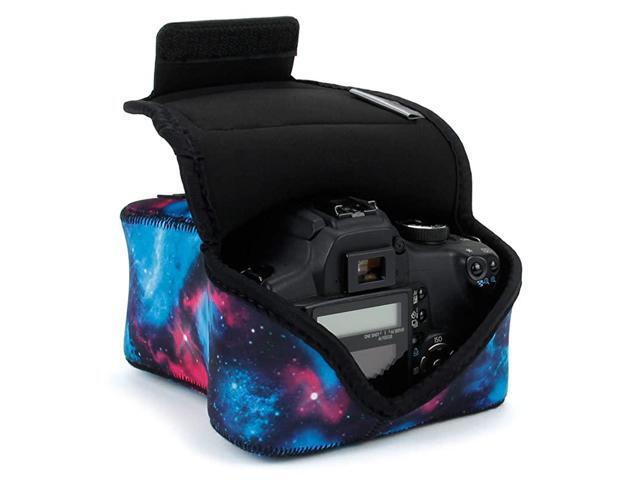DSLR Camera Sleeve Case Galaxy with Neoprene Protection Holster Belt Loop and Accessory Storage Compatible with Nikon D3400 Canon EOS Rebel SL2