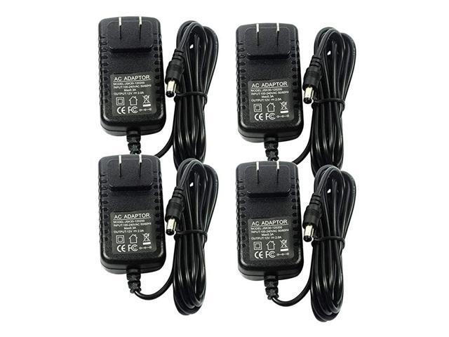 4 Pack DC 12V 12 Volt 2A Power Supply Adapter AC 100240V to DC 12V Transformers Switching Power Supply for 12V LED Strip Lights 24W Max 21mm X 55mm