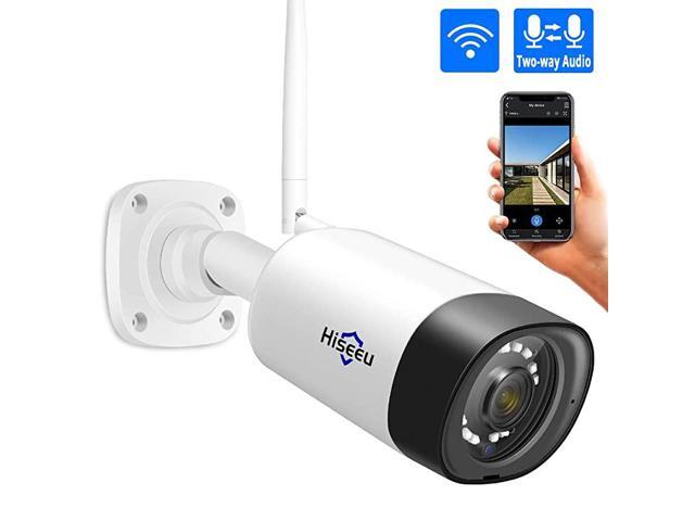2K Security CameraTwoWay AudioBullet Surveillance 1080P IP CamerasOutdoor IP66 WaterproofMotion Detection Day Night VisionDC Power Adapter