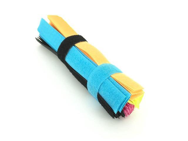 50pcs Colourful Reusable Fastening Wire Cable Ties Organizer Cord Cable Tie Rope Holder for Laptop PC TV 7 Inch MultiColour
