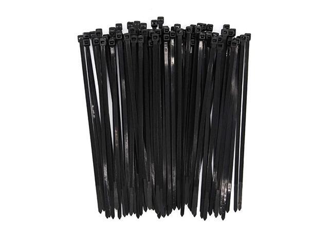 Duty Zip Ties Black 8 Inch Wide 48mm Nylon Selflocking Cable Ties 100Pack Office Organizer Garden Ties