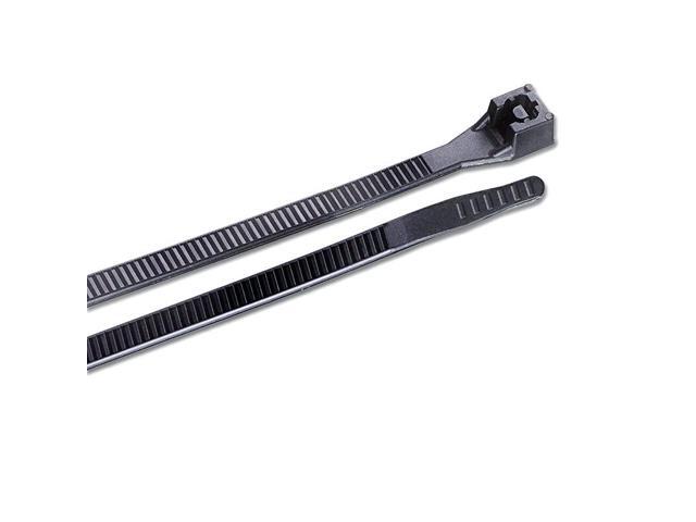 45104UVB Cable Ties 4 Inch 18 lbs Tensile Strength Wire Cord Management Industrial and Household Use Nylon Zip Tie 30 Pk UV Resistant Black