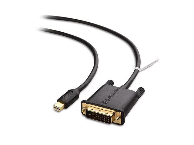 Mini DisplayPort to DVI Mini DP to DVI in Black 3 Feet Thunderbolt and Thunderbolt 2 Port Compatible