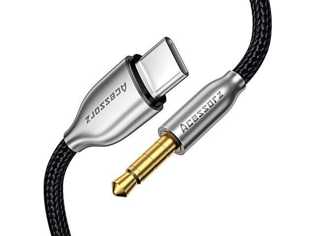 USB C to 35mm Audio Aux Jack Adapter Zinc Alloy Type C to 35mm Male Extension Headphone Audio Stereo Cord Cable for iPad Pro 2018 Google Pixel 234