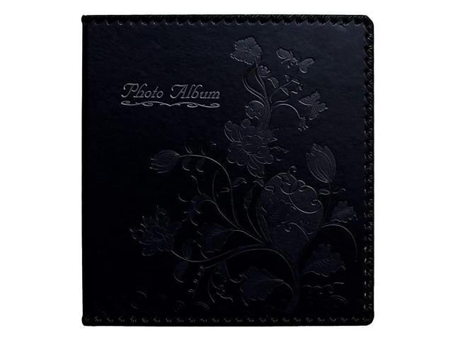 Photo Album Book Family Album Leather Cover Holds 3x5 4x6 5x7 6x8 8x10 Photos Black