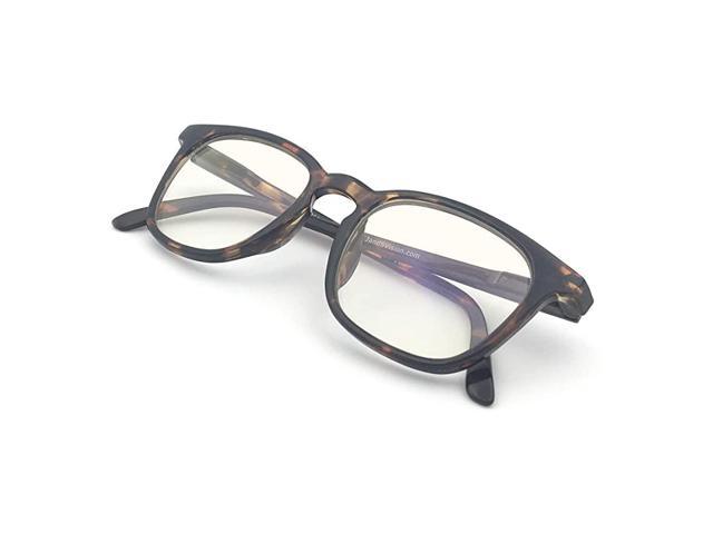 Vision Blue Light Shield Computer ReadingGaming Glasses 00 Magnification Anti Blue Light 100 UV Protection Low Color Distortion Lens Square Black