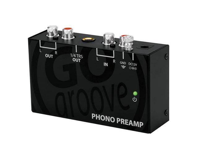 Mini Phono Turntable Preamp Preamplifier with 12 Volt AC Adapter RCA Input for Vinyl Record Player Compatible with Audio Technica Crosley Jensen