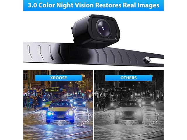 Car Backup Camera Rearview Parking Vehicle F2 Camera by High Definition Night Vision IP69K Waterproof Rate License Plate Mounted Optimum 152° Wide