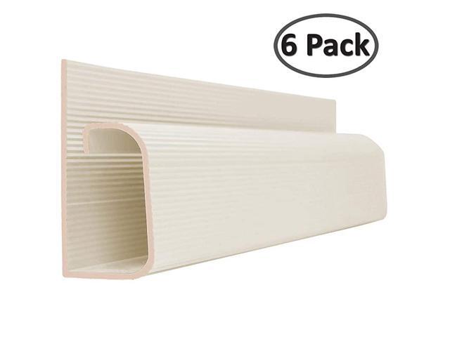 Large J Channel Cable Raceway Self Adhesive Desk Cord Organizer and Wire Manager Beige 48 4 Feet 6 Pack