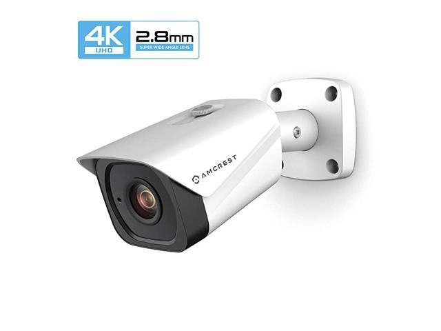 UltraHD 4K 8MP Outdoor Bullet POE IP Camera 3840x2160 131ft NightVision 28mm Lens IP67 Weatherproof MicroSD Recording White IP8M2496EW28MM