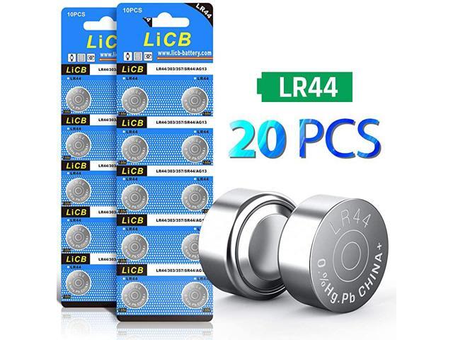 20 Pack LR44 AG13 357 303 SR44 Battery 15V Button Coin Cell Batteries