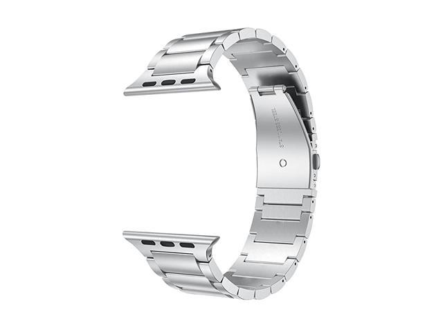 Compatible for Apple Watch Band 44mm 42mm Solid Stainless Steel Metal Link Bracelet Bands Replacement for iWatch Strap Compatible for Apple Watch