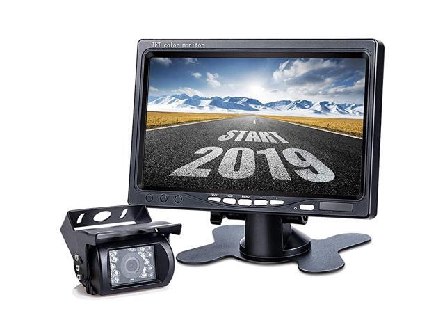 Upgrade Backup Camera Monitor Kit7-inch LCD 1280X720P HD IP69 Waterproof Rearview Reversing Rear View Camera Reversing Monitor