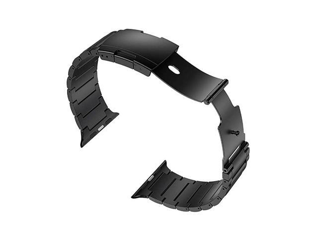Compatible for Apple Watch Band 44mm 42mm Stainless Steel Metal Link Bracelet Strap with Double Button Clasp for iWatch Bands Compatible for Apple