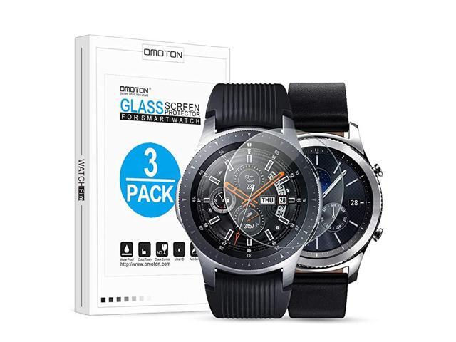 Tempered Glass Screen Protector Compatible Samsung Gear S3 Galaxy Watch 46mm 3 Pack
