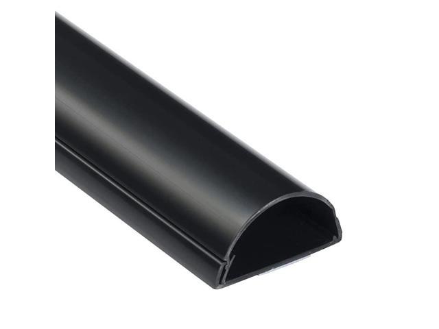 TV Cable Raceway OnWall Cord Cover Black 39 Inch Large Channel to Hide and Conceal Cords Cables or Wires Cable Management 2 W x 1 H