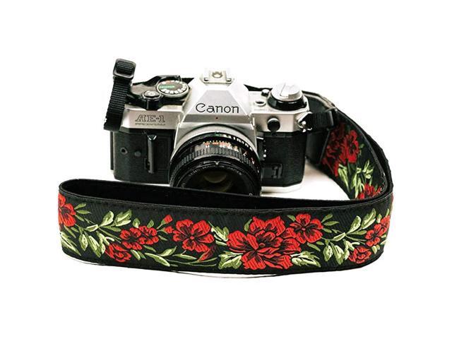 Flowers Camera Strap for All DSLR Camera Cotton Elegant Universal Neck Shoulder Strap Camera Strap for Canon Nikon Best Stocking Stuffer for Men