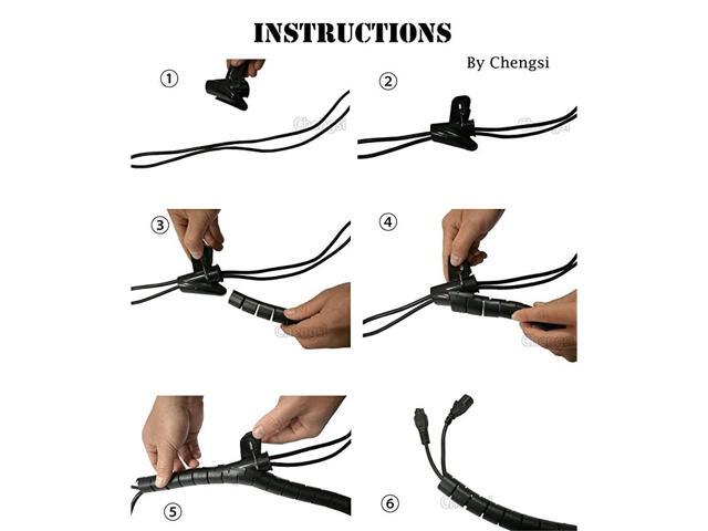 Cable Organizer Coiled Tube Sleeve Cable Cable Management Sleeve White Length 1181inches Diameter 062inches