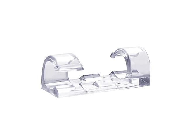 Cable Clips Organizer Drop Wire Holder Cord Management Pack of 20 Transparent