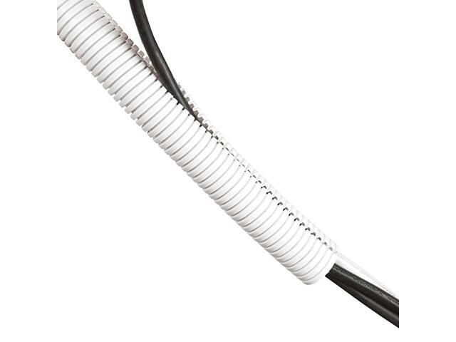 White Cable Tube 3 7 Flexible Cable Management Sleeve Wire Organizer to Hide Cords from TVs PCs and Game Consoles 125 Inch Diameter