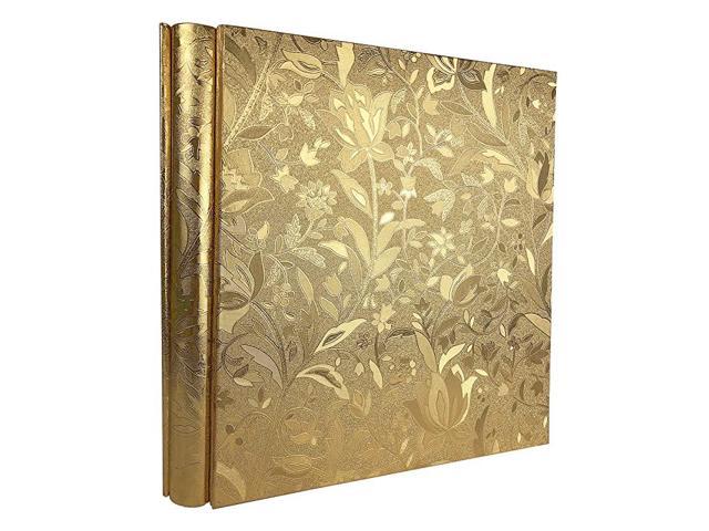 600 Photo Picture Album PU Leather Cover Slots Album Holds 4x6 Photos 5 Per Page Family Album Gift for Mother Father Gold SLeaf