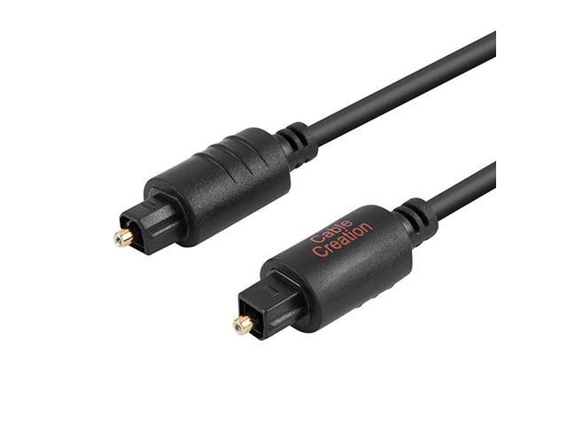 5Pack 3FT Digital Fiber Optical TosLink Cable Gold Plated for Home Theater Sound Bar TV PS4 Xbox VDCD Player Bluray Players Game Console More Black