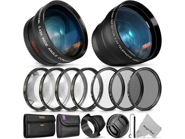 Vivitar Essential Lens Filter Accessory Kit for Nikon AFP DX 18and Select Sony Lenses Bundle with Wide Angle Telephoto Lenses Filters Kit Macro Set
