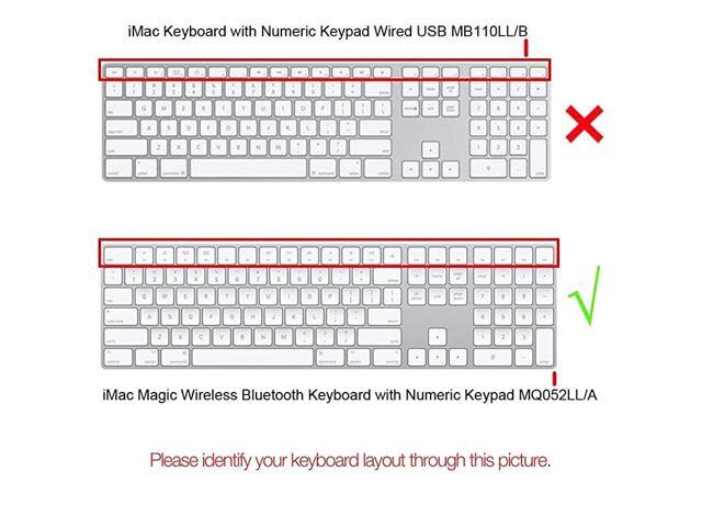 TPU Keyboard Cover Protector for 2017 Released Apple Magic Keyboard with Numeric Keypad US Layout A1843