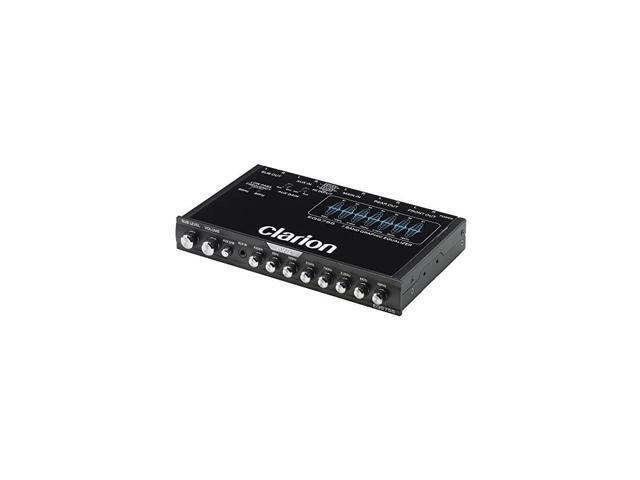 EQS755 7Band Car Audio Graphic Equalizer with Front 35mm Auxiliary Input Rear RCA Auxiliary Input and High Level Speaker Inputs