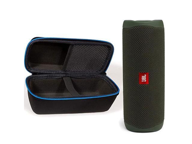 Flip 5 Waterproof Portable Wireless Bluetooth Speaker Bundle with divvi Protective Hardshell Case Green