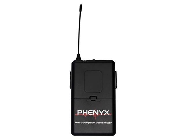Wireless Bodypack Transmitter Compatible with Receiver PTV2000 Channel A Black