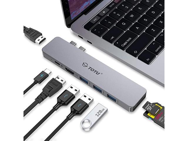 USB C Hub 8 in 2 Type C Adapter Triple Display Docking Station with Dual 4K HDMI 100W PD 3 USB 30 SDTF Card Readers for MacBook Pro 20162020