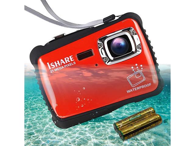 Waterproof Kids Camera 21MP HD Underwater Digital Camera for Kids with 20 LCD 8X Digital Zoom Flash and Mic for GirlsBoys RED