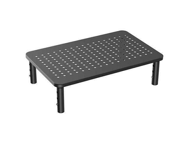 Monitor Stand Riser 3 Height Adjustable Monitor Stand for Laptop Computer iMac PC Printer Desktop Ergonomic Metal Monitor Riser Stand with Mesh