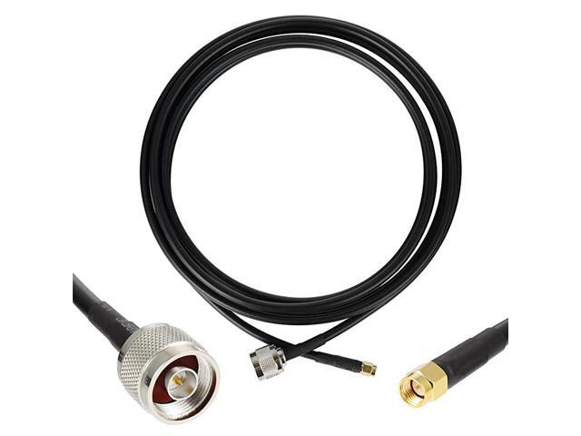 10 ft LowLoss Coaxial Extension Cable 50 Ohm SMA Male to N Male Connector Pure Copper Coax Cables for 3G4G5GLTEADSBHamGPSWiFiRF Radio to Antenna