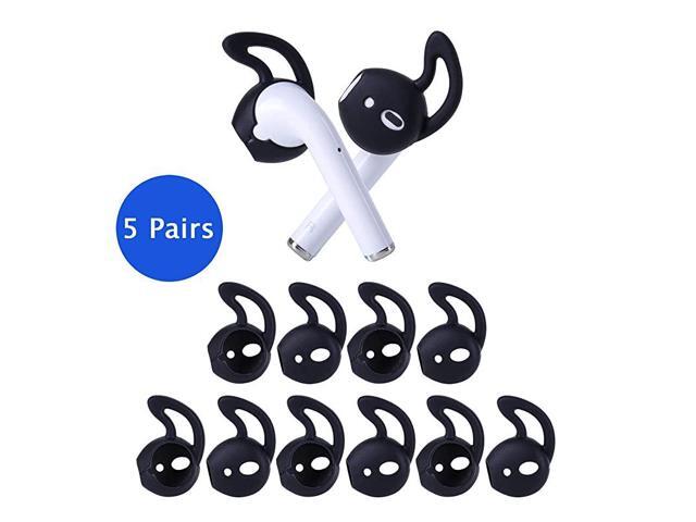5 Pairs Silicone Ear Tips Compatible for AirPods 12Silicone Soft AntiSlip Sport Earbud Tips AntiDrop Ear Hook Gel Headphones Earphones Protective