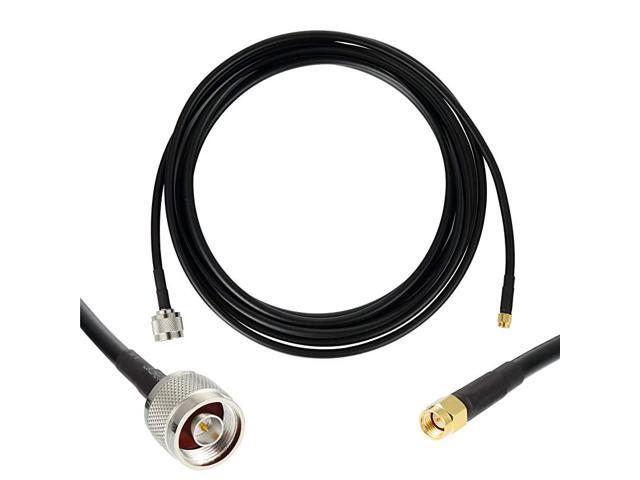 15 ft LowLoss Coaxial Extension Cable 50 Ohm SMA Male to N Male Connector Pure Copper Coax Cables for 3G4G5GLTEADSBHamGPSWiFiRF Radio to Antenna