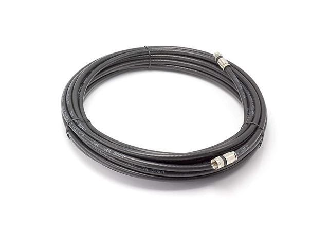 Feet Black RG6 Coaxial Cable Coax Cable with Connectors F81 RF Digital Coax AV Cable TV Antenna and Satellite CL2 Rated Foot