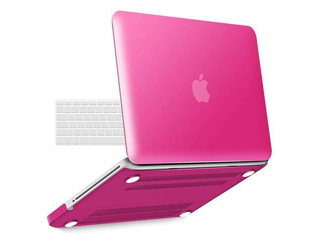 MacBook Pro 13 Inch case A1278 Release 20122008 Plastic Hard Shell Case with Keyboard Cover for Apple Old Version Mac Pro 13 with CDROM Hot Pink