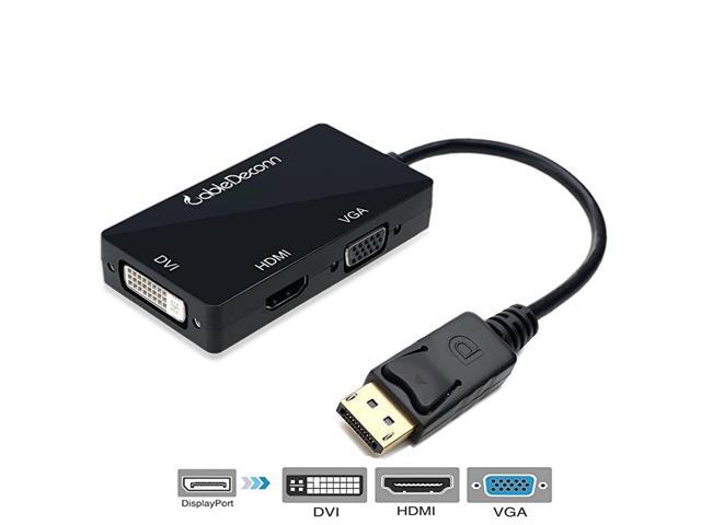 MultiFunction Displayport Dp to HDMIDVIVGA Male to Female 3in1 Adapter Converter Cable