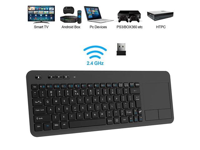 Wireless Keyboard 24G Wireless Keyboard with Touchpad Keyboard Wireless Soft Touch Keyboard Ergonomic PC Touch Keyboard Keyboard with Nano USB
