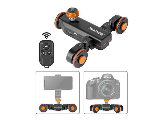 3Wheels Wirelesss Camera Video Auto DollyMotorized Electric Track Rail Slider Dolly Car with Remote Control3 Speed Adjustable for DSLR Camera