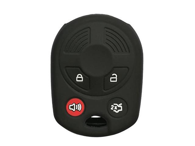 Silicone 4 Buttons Key Fob Cover Protector Keyless Entry Remote Jacket for Ford Escape Explorer Mustang Transit Fusion Focus Lincoln Navigator Zephyr