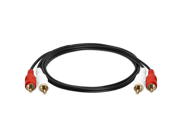 2 RCA Male to 2 RCA Male Stereo Audio Cable Double RCA Stereo CableCord Gold Plated for Home Theater HDTV AV Receivers Amplifiers Gaming Consoles