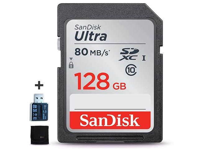 128GB Ultra Class 10 SDXC UHSI Memory Card for Canon EOS Rebel T8i T7i T7 T6i T6S T6 T5i T5 T3i SL2 SL1 EOS 90D 80D 77D 70D EOS 9000D 800D 760D