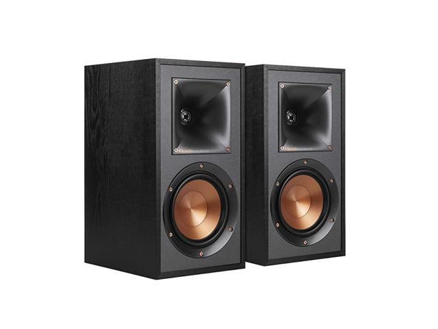 R41M Powerful Detailed Bookshelf Home Speaker Set of 2 Black