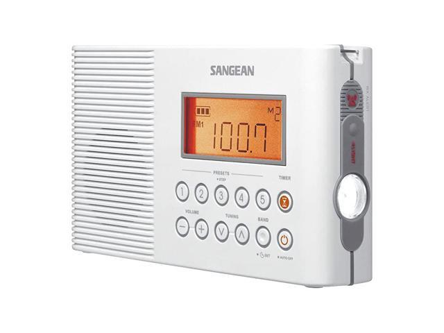 H201 Portable AMFMWeather Alert Digital Tuning Waterproof Shower Radio White