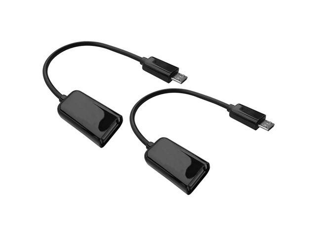 20 Micro Male to Female OTG Cable 2 Pack