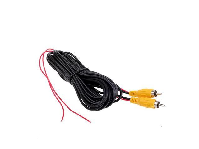 Car Video Audio Extension Cord Cable with Detection Trigger Wire RCA Male to Male Plug Car Reverse Reversing Rear View Parking Backup Camera 6